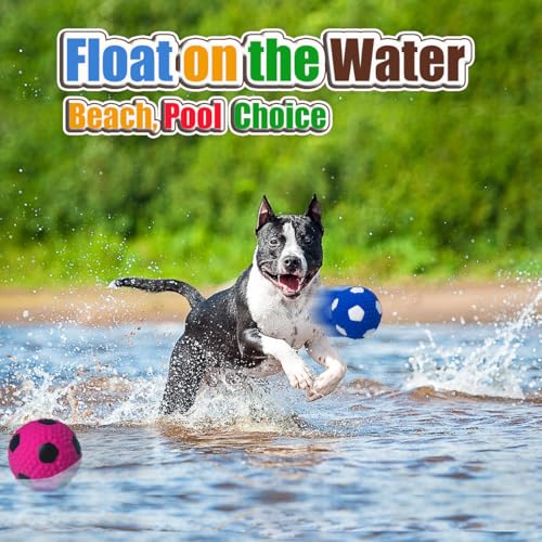 HOLYSTEED Squeaky Dog Toys for Medium Dogs, 2.6" Round Latex Soccer Balls - size: 2.6'' for M/L