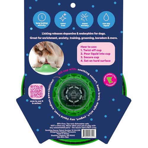 Stashios Soothing Saucer - Dog Slow Lick Mat & Calming Activity Toy
