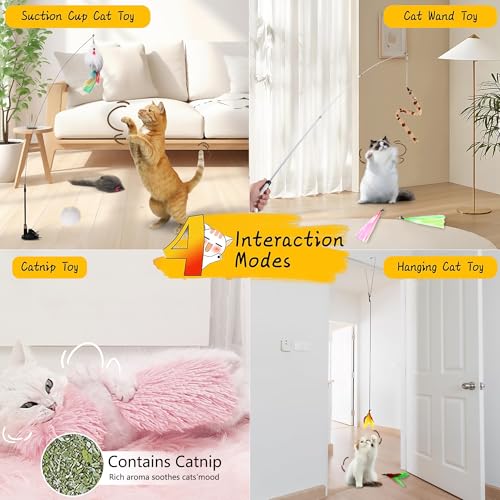 Suction Cup Cat Toy for Indoor Cats - color: 16 Wand /Suction Cup