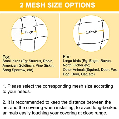 BSTPCOO Bird Netting 50ft x 100ft, Heavy Duty 1 inch Mesh Nylon Nettings - size: 50'×100'-1''
