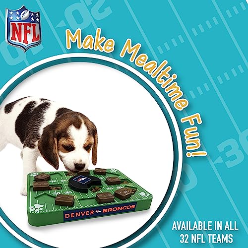 Pets First NFL Denver Broncos Puzzle Toy for Dogs, Slow Feeder Board for Pets, Interactive Doggie Treat Toy - color: DENVER BRONCOS