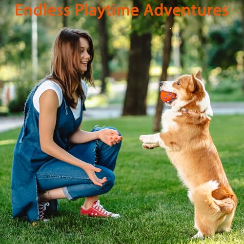 Beieverluck 12 Pack Dog Tennis Balls for Aggressive Chewers, Indestructible Dogs Toy Balls for Large Medium Small Dog Fetch Game, Water Play & Teeth Cleaning