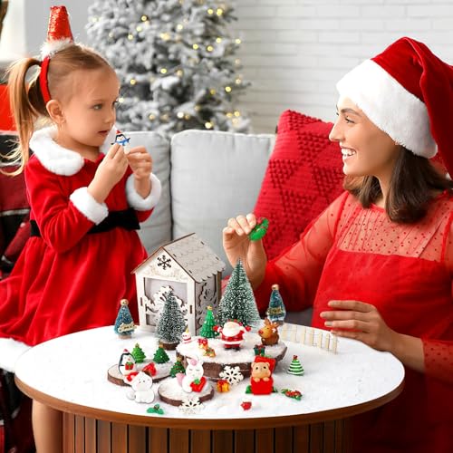 56Pcs Mini Christmas Resin Figures for Snow Globe and DIY Decors - style: Christmas Style