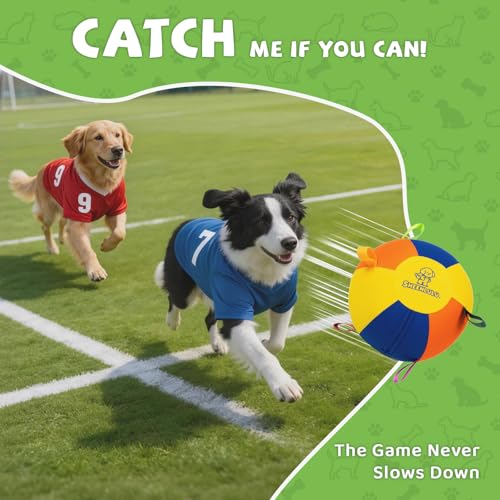 Small Herding Ball for Dogs, 9.8" Dog Soccer Ball with Straps - size: 10"