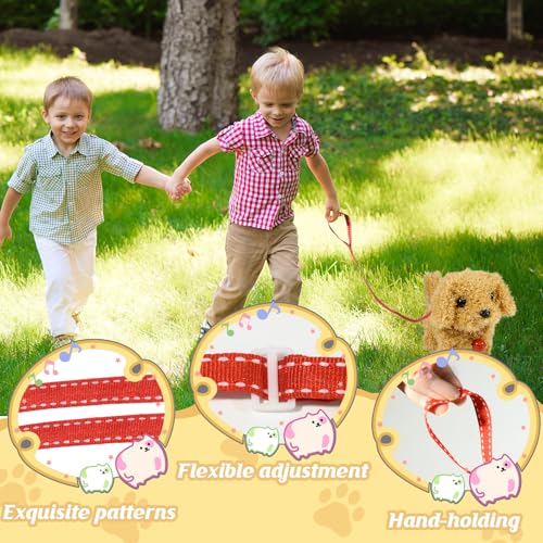 Plush Toys Walking Dog Toys that Can Walk, Bark and Wag Tail,Interactive Electronic Pet Toys Puppy with Leash,Easter Christmas Birthday Gift for Toddlers Kids - color: Teddy Dog