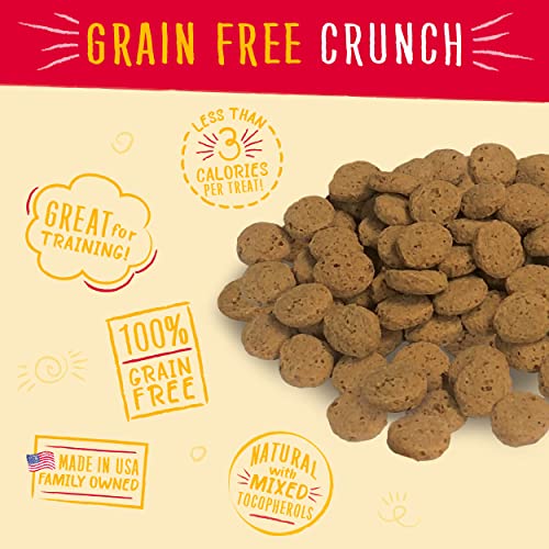Charlee Bear Crunch Grain Free Dog Treats, Chicken,Pumpkin and Apple, 8 Ounce Resealable Bag,Low Calorie Training Treats for Dogs,Limited Ingredient,Healthy,Crunchy Dog Snacks, Made in USA (Pack of 2) - size: 8 Ounce (Pack of 2)