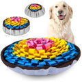 PET ARENA Adjustable Snuffle Mat Dog Puzzle Toy for Slow Feeding - color: Pink Yellow Blue