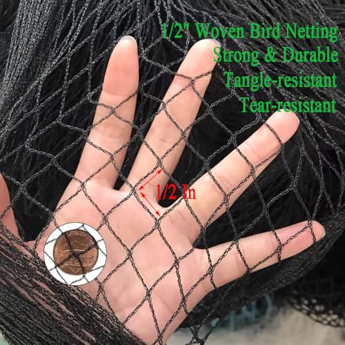 10x30 FT Bird Netting, 1/2" Mesh, Heavy Duty Garden Netting - size: 10X30FT-1/2inch