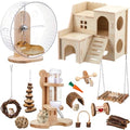 18 Pcs Hamster Accessories for Cages 10 Kinds Hamster Toys Set - style: Mixed Play Style