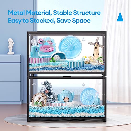 BUCATSTATE Hamster Cage 2.0, Large Hamster Enclosure (31in, Black) - color: Black, size: 31.4"L x 17.6"W x 20.6"H