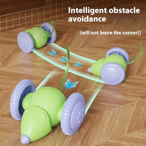 Interactive Cat Toys for Indoor Cats,Automatic Moving Kitten Toys,Cat Balls - color: 1 White