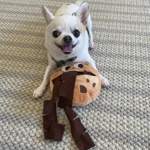 CHEWFFON Cookie Snuffle Dog Toy, Hide & Seek Treat Enrichment Game - style: Cookie