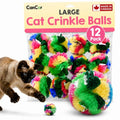 Large Crinkle Balls for Cats – 2.5 Inch, 12 Pack - size: Large
