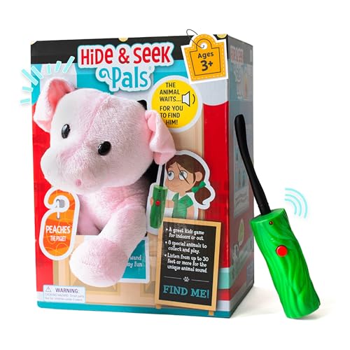 R&R Games Hide & Seek Pals - Peaches the Piglet Interactive Toy Figure - style: Peaches The Piglet