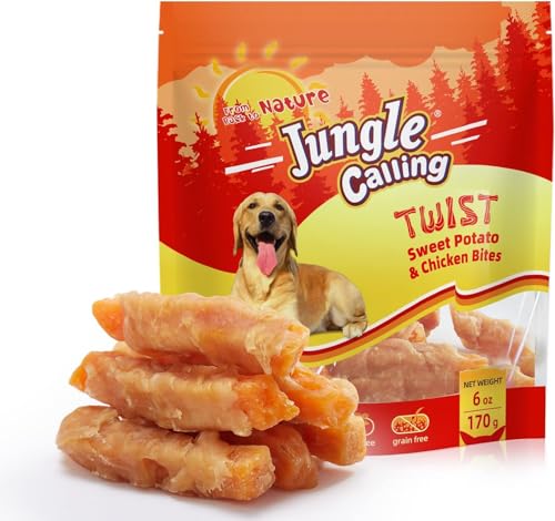Jungle Calling Chicken & Sweet Potato Dog Treats, Rawhide Free Soft Chews - size: 6 Ounce (Pack of 1)