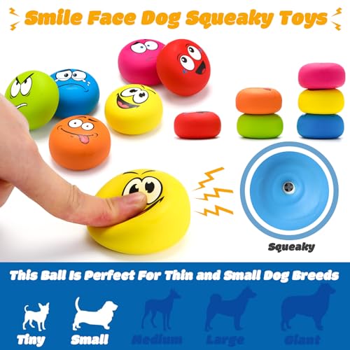 Hungdao 12 Pcs Squeaky Dog Toys, Small Dog Ball Bulk, Rubber Latex, Cute - style: Cute