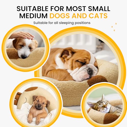 Dog Pillow Soft Neck Pillow for Dogs, Washable Dog Calming Pillow for Sleep - color: Yellow