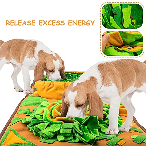 AWOOF Large Dog Snuffle Mat, Interactive Feeding Mat, 34.6 in x 19.6 in, Squeaker and Crinkle Paper, Non-Slip, Easy to Clean - color: C