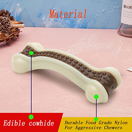 3 Pack Dog Chew Toys for Aggressive Chewers ,All Breed, Beef Flavor Bones - size: 3 PCS WBEEF bone