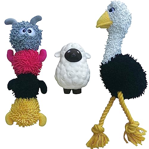 rocket & rex Puppy Chew Toys for Teething, Rope & Plush Set (3pk)