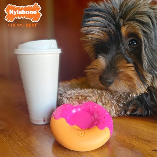 Nylabone Power Chew Donut Dog Chew Toy, Bacon Glazed Flavor, Medium - color: Donut, size: Medium