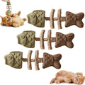 3pcs Catnip & Silvervine Fishbone-Shaped Cat Chew Toy