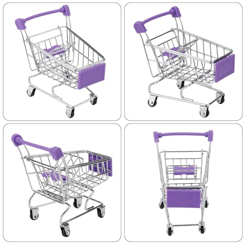 Hypeety Bird Toys Mini Shopping Handcart Trolley Training Bird Toy, Purple - color: Purple