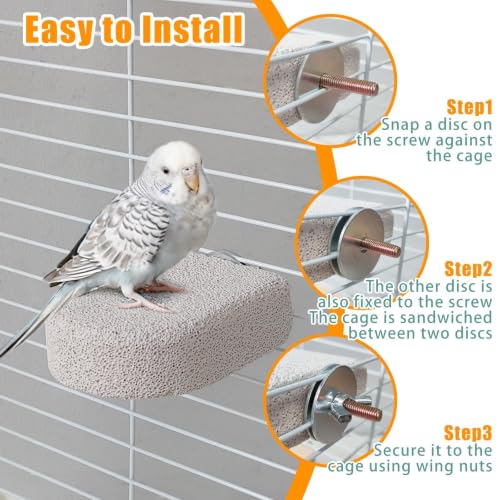 4Pcs Bird Beak Grinding Stone Lava Ledge Parrot Perch Stand Platform,Color - color: 4Pack Colorful | S