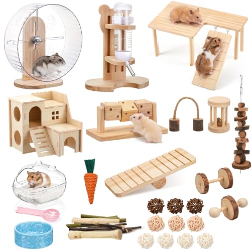 40 Pcs Hamster Cage Accessories Exercise Wheel,Interactive Style - style: Interactive style