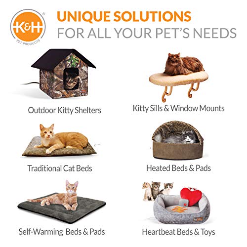 K&H Cat Window Perch, EZ Mount Bolster - Fits 27in Wx23in H Glass Spaces - size: 12 X 23 Inches, style: Bolster