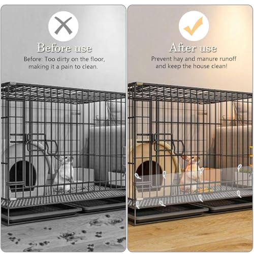 Pet Cage Liner Protection, Rabbit Cage Plastic Panels, 18 PCS Cage Urine Guard for Rabbit, Guinea Pig, Hamster, Hedgehog, Chinchilla, Ferret, Bunny - Transparent, 11.8"x7.9" - size: 18PCS,11.8"x7.9"