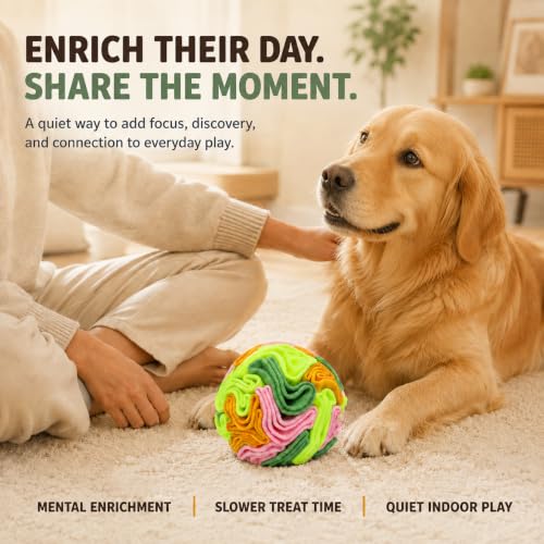 Vibrant Snuffle Ball for Dogs, Playful Color-Mix Slow Feeder Toy, Eye-Catching Interactive Puzzle for Mental Enrichment, Indoor Fun for Small Medium Large Dogs - color: Multi-colored, size: Small