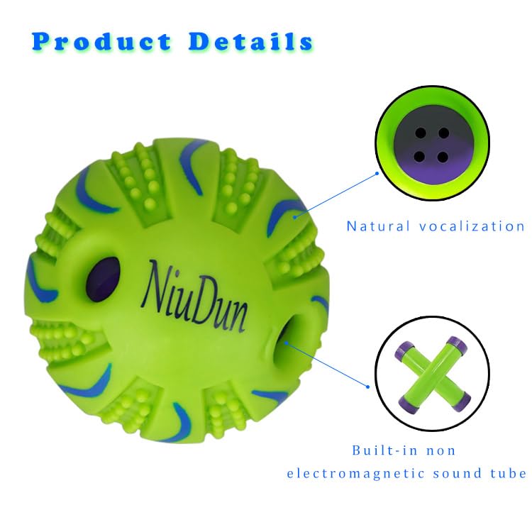 Swing Cluck Ball, A Great pet Dog Toy, Full of Fun. When a Dog Bites it, it can Make Giggles. It's a Beloved Toy for Pets(Dentate Giggle) - color: Dentate Giggle