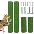 PowerKing Natural Sisal Replacement Scratching Post, 4 Pieces M8 Cat Scratch Post Refill Pole Parts for Refurbishment, White, Include Screws (Green-15.7''+15.7''+7.87''+7.87'') - color: Green, size: 15.7''+15.7''+7.87''+7.87'' (2.67''Thick)