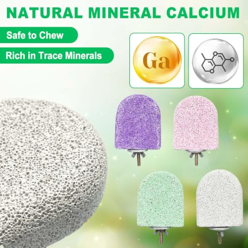 4Pcs Bird Beak Grinding Stone Lava Ledge Parrot Perch Stand Platform,Color - color: 4Pack Colorful | S