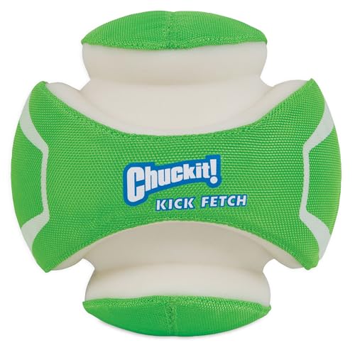 Chuckit! Kick Fetch Max Glow Ball, Large (8 Inch) Glow in the Dark Dog Toy - size: Large, style: Max Glow