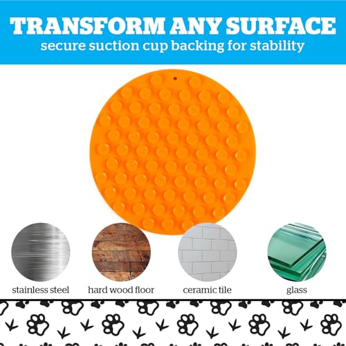 BigMouth Basketball Silicone Lick Mat for Dogs and Cats, Slow Feeder Enrichment Pad, Dishwasher Safe Anxiety Relief Toy - style: Basketball