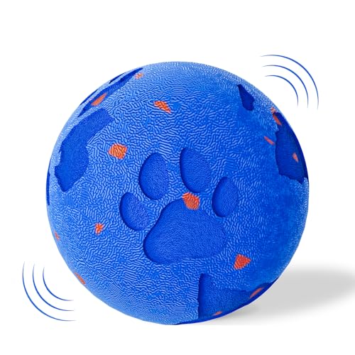 Interactive Dog Toy Ball, Smart Automatic Moving Dog Toy for Medium Large - color: Blue