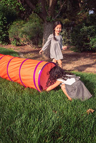 Pacific Play Tents 20509 Institutional Tunnel, 6' x 19" Diameter - Orange/Purple - color: Orange/Purple