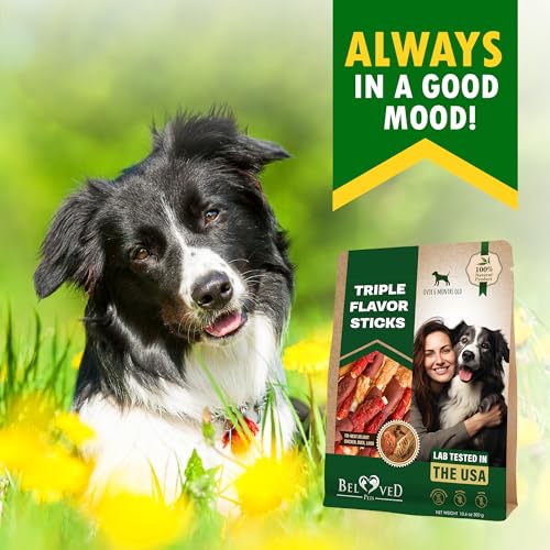 Beloved Pets Dog Treats & Rawhide Bones Wrapped Chicken and Duck - Pet Chews Sticks for Large, Medium & Small Breeds - Long Lasting Chewers Snacks – Puppy Treats - size: 10.6 Ounce (Pack of 1)