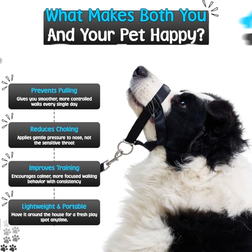 Gentle Leader for Dogs + 2X Free Training Clicker - Essential Gentle Leader - size: XL