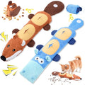 wodoca Dog Toys for Aggressive Chewers 2 Pack, No Stuffing Squeaky Chew Toy for Small Medium Breed, Puppy Teething Interactive Dog Toys to Keep Them Busy
