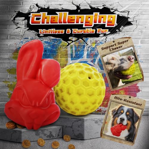 9-Pcs Variety Dog Toys for Aggressive Chewers,Medium & Large Dogs - color: For Super Chewers (Mad Bunny)