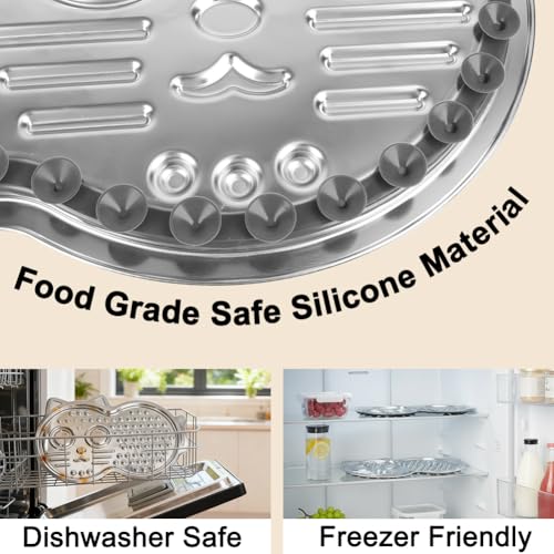 Vivifying Stainless Steel Lick Mat for Dogs, 2 Pack Calming Lick Pads