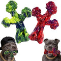2Pack TreeBone Indestructible Dog Chew Toys for Aggressive Chewers - color: RedGreen