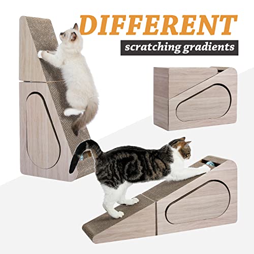 PAWZ Road 28.3" Cardboard Cat Scratcher Triangle 2 in 1 Cat Scratching Ramp