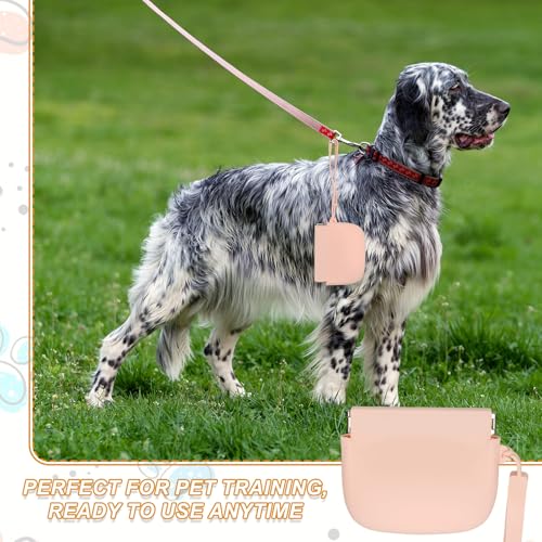 Silicone Dog Treat Pouch, Auto Closure, Pocket Size, Portable Walking Bag for Dog and Cat 4x3 Inch (Black/Gray, 2Pcs), Intended for Pet Travel/Training/Walking - color: Black/Gray