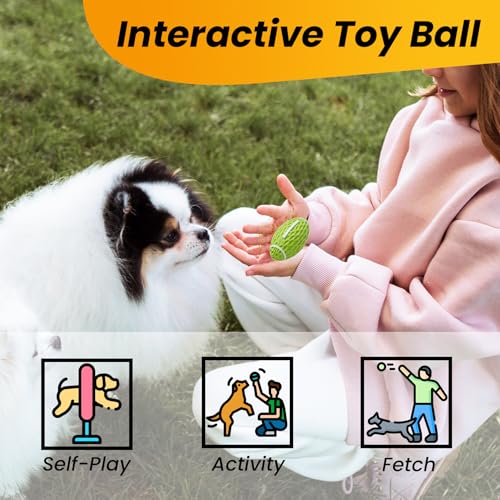 Puppy Toy, Interactive Squeaky Dog Ball Toys for Small Dogs - color: Green, size: Small