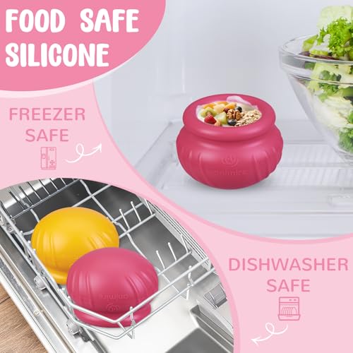 Wobbly Dog Enrichment Lick Toy, Stuffable Frozen Lick Bowl to Keep Dogs Busy, Long-Lasting Interactive Treat Dispensing Dog Toy, Silicone Fetch Catch Chew Toy(Rose,M) - color: Rose, size: M