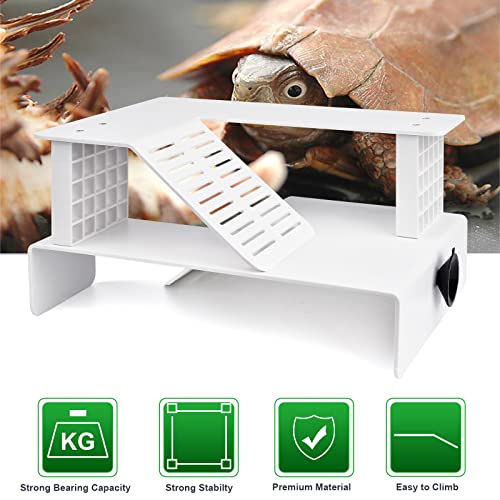 WEAVERBIRD Turtle Basking Platform, Double Decker Reptile Habitat